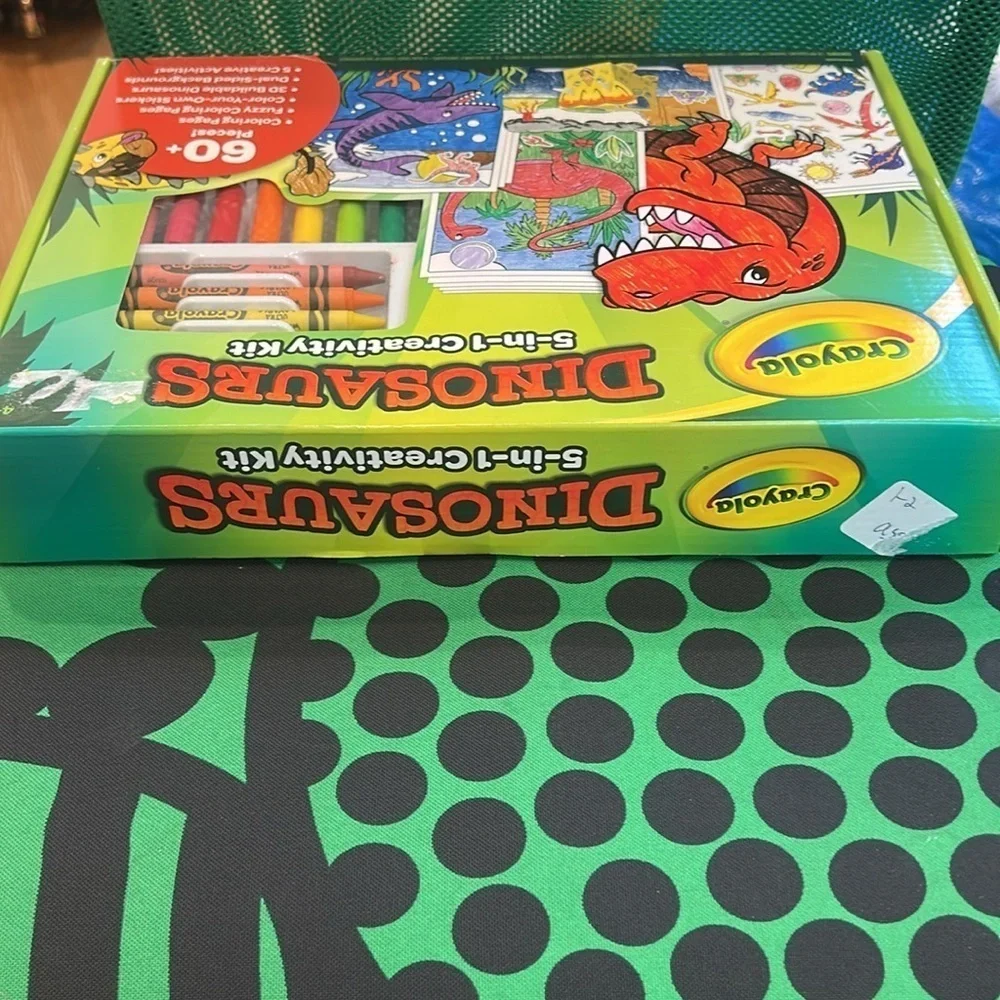 Crayola Dinosaurs Creativity 60 piece activity set  Markers travel vacation toy
